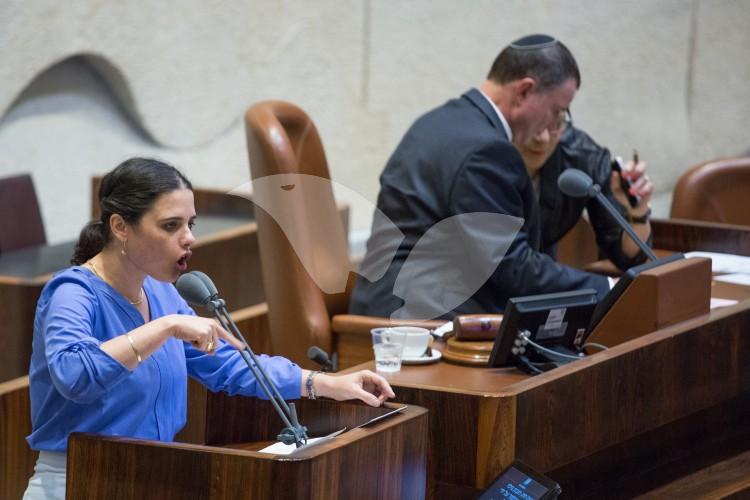 Justice Minister Ayelet Shaked Speaks In The Knesset