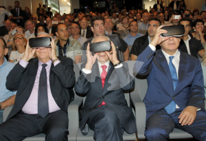 Netanyahu, Rivlin and Peres at Launching of Innovation Center at Peres Peace House