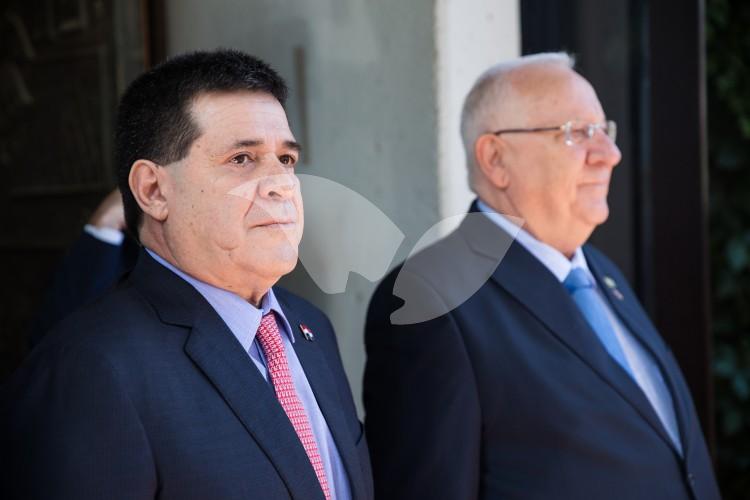 Paraguay President Horacio Cartes and President Reuven Rivlin