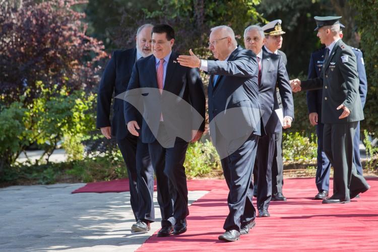 President Reuven Rivlin Greets Paraguay President Horacio Cartes