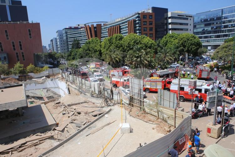 Parking Lot Collapse Site in Tel Aviv 5.9.16