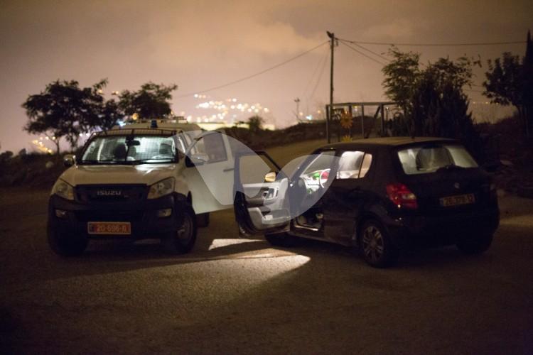 Israeli Security Forces Conducting a Search at the Home of the Man who Shot at a Palestinain Taxi