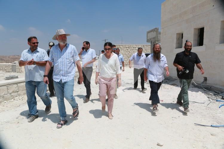 Justice Minister Ayelet Shaked (Jewish Home) Touring Mount Hebron 8.8.16