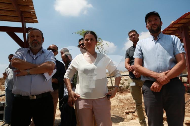 Justice Minister Ayelet Shaked (Jewish Home) Touring Mount Hebron 8.8.16
