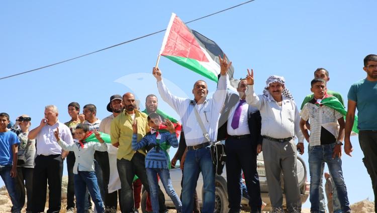 Pro-Palestinians Demonstrate during Eretz Israel Lobby Tour of Susya 19.9.16