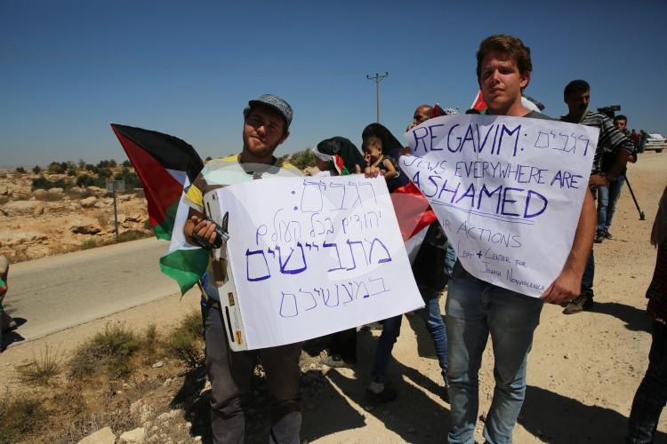 Pro-Palestinians Demonstrate during Eretz Israel Lobby Tour of Susya 19.9.16