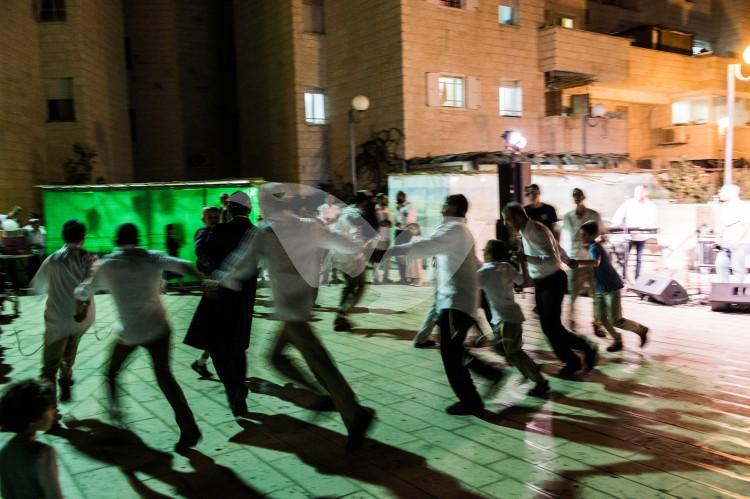 Jewish people celebrate Simchat Beit Hashoeva at Ma’ale ha-Zeitim