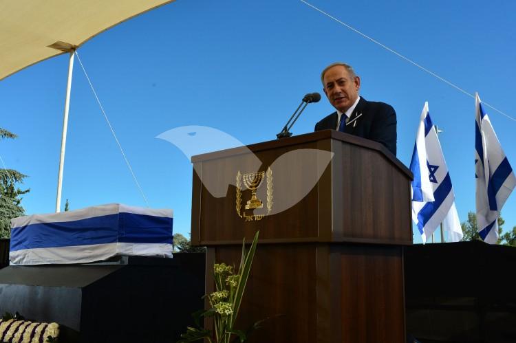 Prime Minister Binyamin Netanyahu eulogizes Shimon Peres