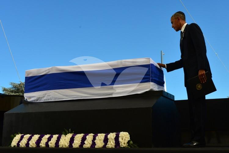 US President Barack Obama at funeral of former President Shimon Peres