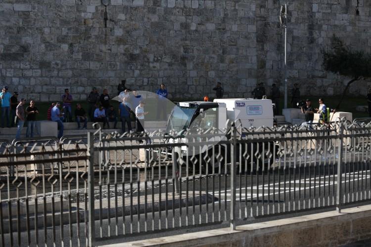 Scene of the Stabbing Attack Cordoned by Herod’s Gate