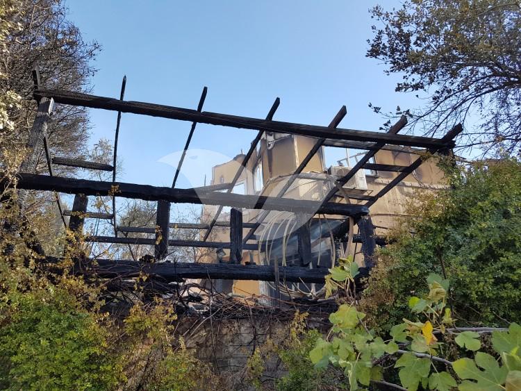 Wildfire in Neve Tzuf as a Result of Arson Terrorist Attack with Molotov Cocktails