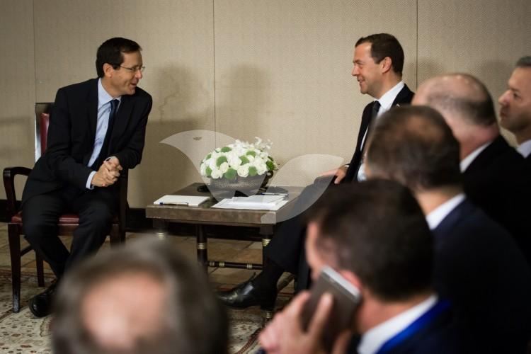 Opposition Leader Herzog Meets With Russian Prime Minister Dmitry Medvedev