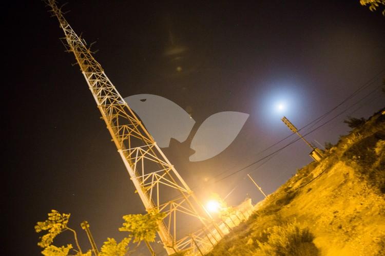 Communication Antenna in Beit El with Lighting out of Order