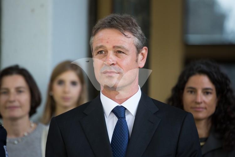 Ambassador of Switzerland in Israel Jean-Daniel Ruch Handing Over Credentials to President Reuven Rivlin