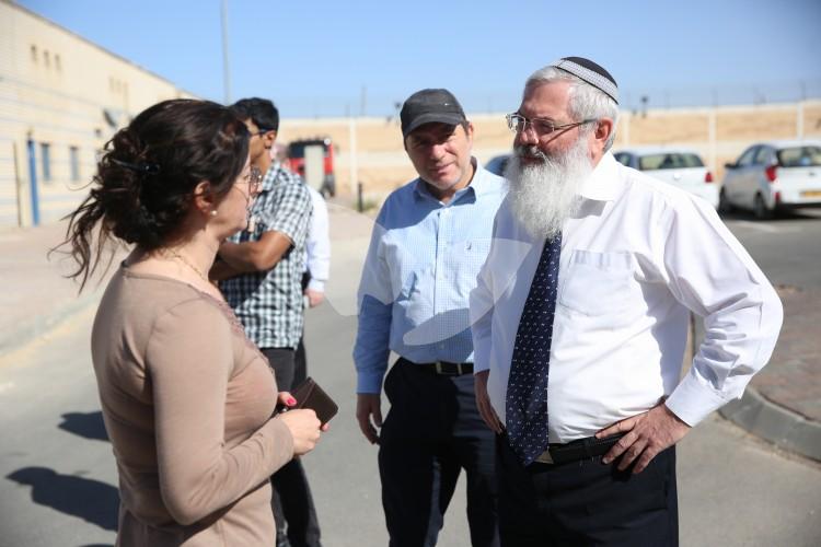 The Deputy Minister of Defense Eli Ben-Dahan and the Member of Jerusalem City Council Nadra Jaber Visiting Qalandiya Checkpoint 8.11.16