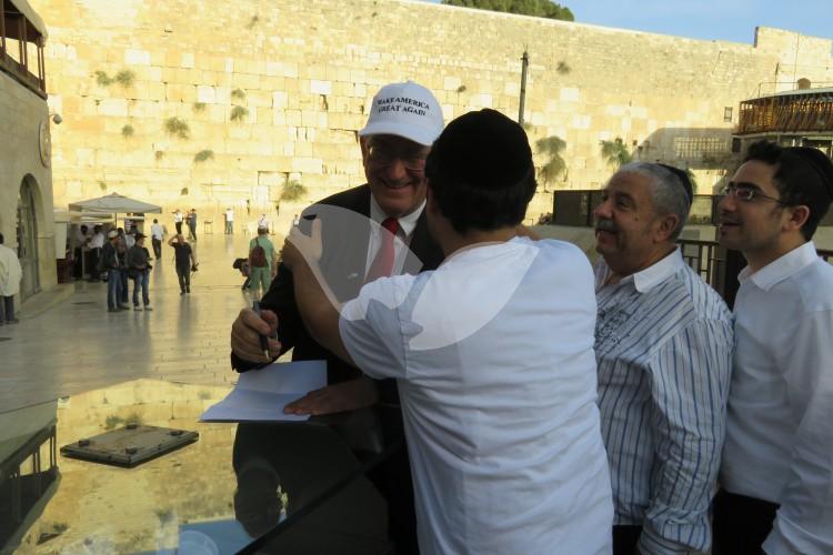 Head of GOP Israel Marc Zell Celebrates Trump Win at the Western Wall