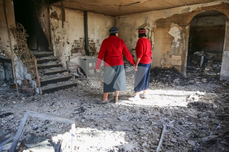 Sisters Ofra Arnon (Neve Tzuf) and Avigail Sarussi (Talmon), Homes of Both Were Ruined in the Wildfire Caused by the Arson Terroritst Attack