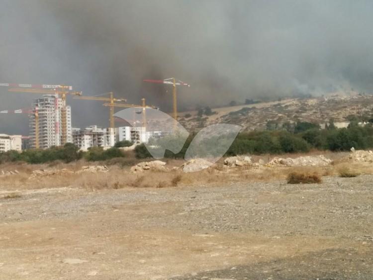 The Fire Near Neot Peres in Southern Haifa