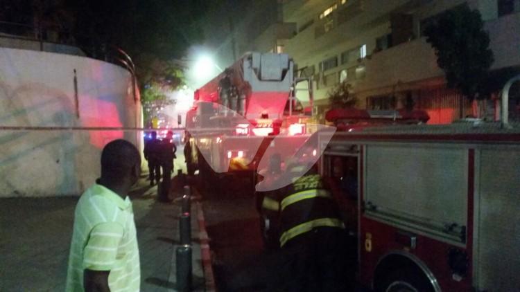Fire on the second floor of a residential building in Agra St., Tel Aviv