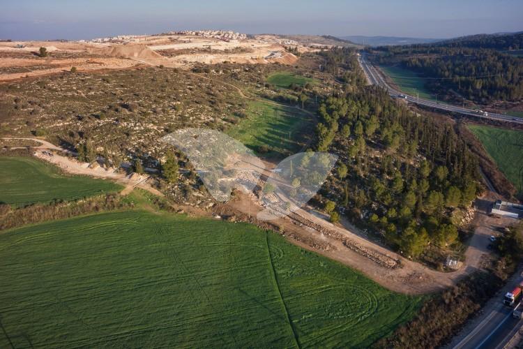 Aerial photographs of the 2,000 road near Beit Shemesh
