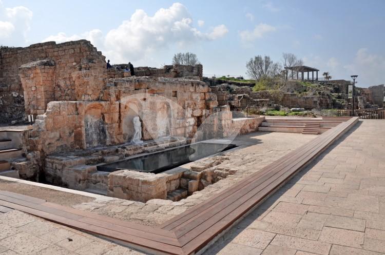A public fountain (nymphaeum) from the Roman period
