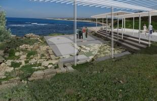 A visualization of the development plan of the ancient synagogue in Caesarea