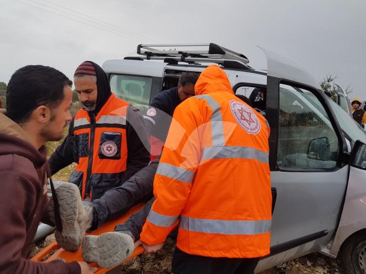 Six Palestinians Injured in Accident on Road 465, in Judea and Samaria