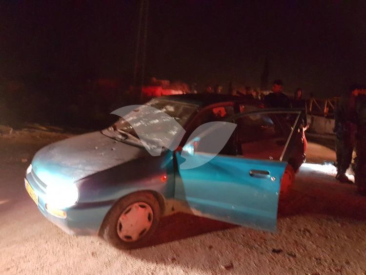 Scene and search operations of the shooting attack near Aboud, northeast of Ramallah