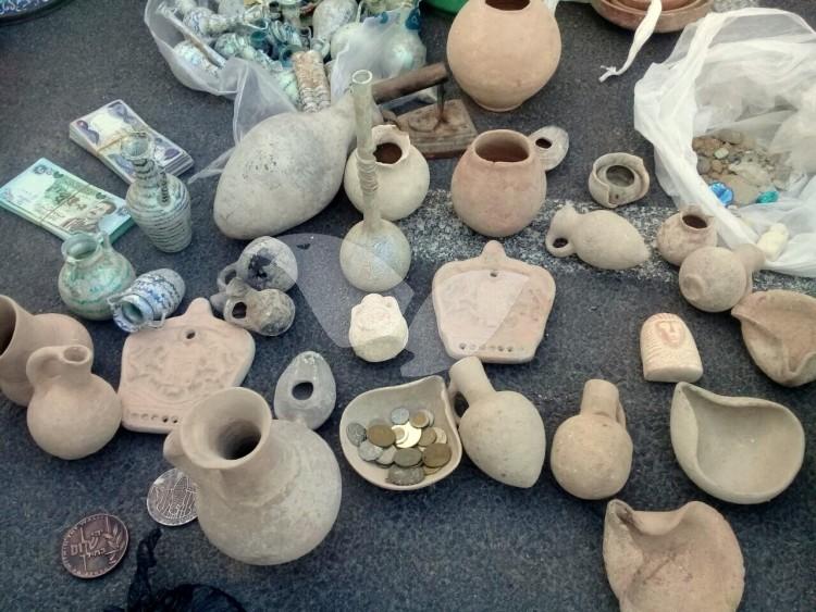 Items seized, some antiquities and some forgeries