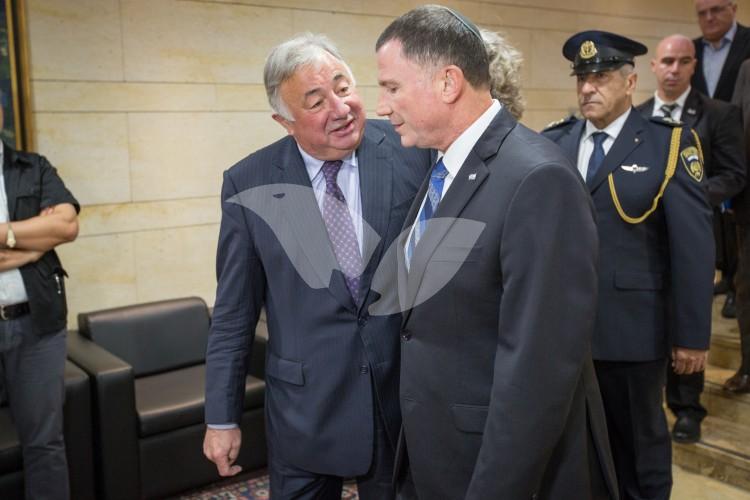 President of the French Senate Gérard Larcher Visits the Knesset