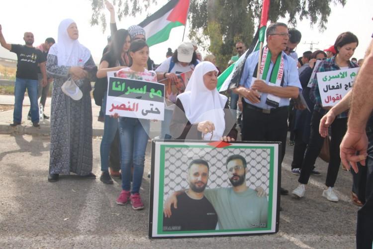Arab Israelis Protest in Solidarity with Hunger Striking Palestinian Security Prisoners in front of Gilboa Prison