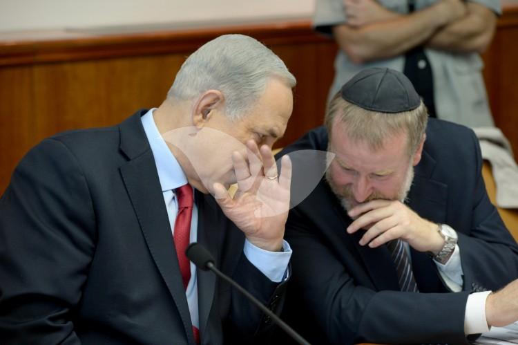 Attorney General Avichai Mandleblit and Prime Minister Binyamin Netanyahu