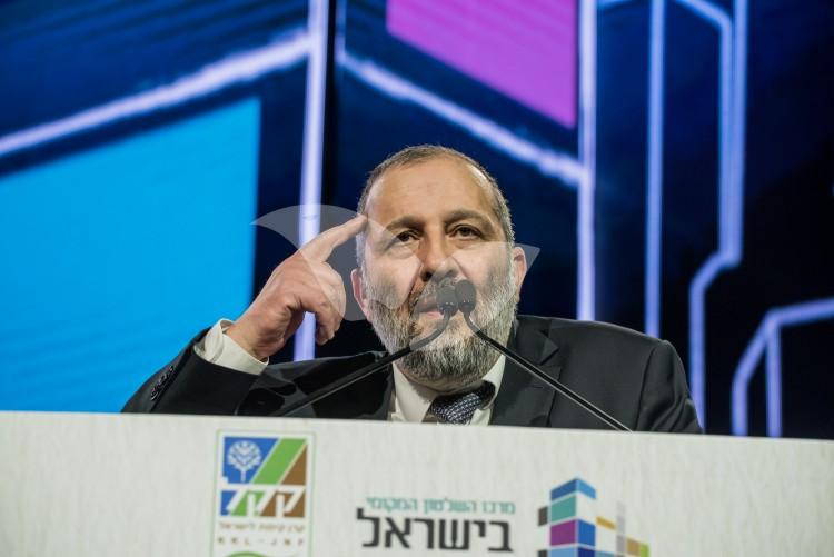 Aryeh Deri at the Sixth Annual Conference of the Union of Local Authorities in Israel and the Jewish National Fund