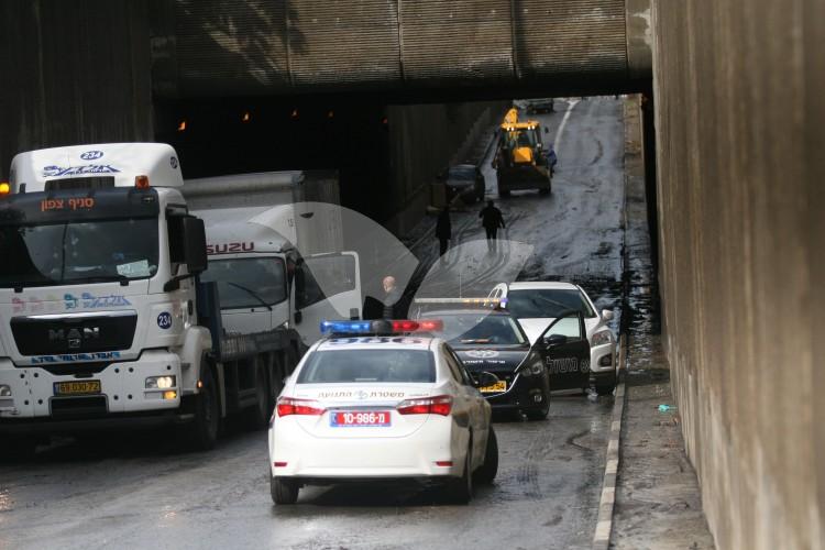 Flooded Tunnel Causes One Death in Haifa Bay