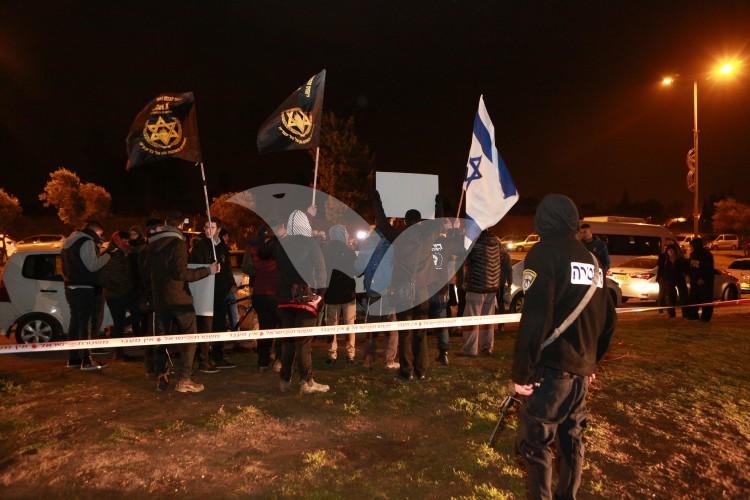 Right-Wing Activists Protest in Armon Hanatziv Following Ramming Attack