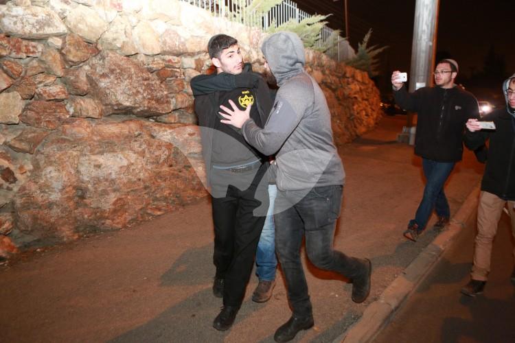 Right-Wing Activists Protest in Armon Hanatziv Following Ramming Attack