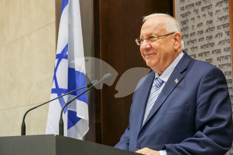 The Israeli president, Mr. Reuven Rivlin lightning Hanukkah candles in Beit-El
