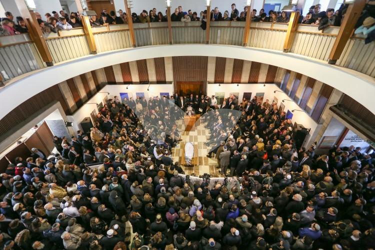 Eulogies on the Former Minister of Justice Yaakov Neeman at the Great Synagogue in Jerusalem