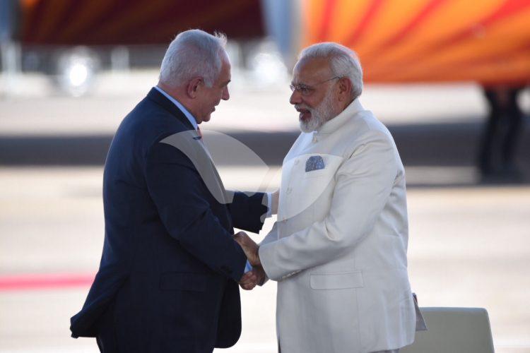 Narendra Modi and Binyamin Netanyahu