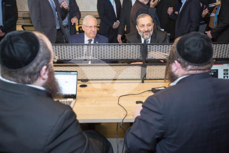 Israeli President Reuven Rivlin and Minister of Interior Aryeh Deri With