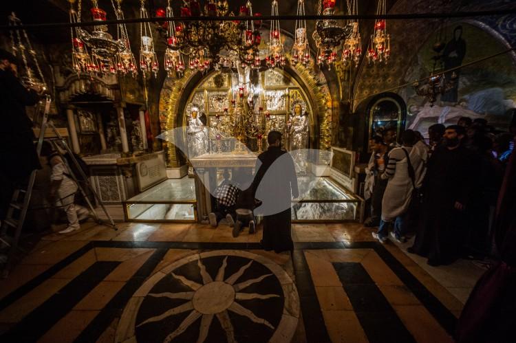 The Holy Fire ceremony at the Church of the Holy Sepulchre in Jerusalem 15.4.2017
