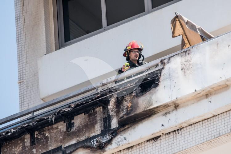 A fire in an apartment in the city of Givatayim 26.3.2017