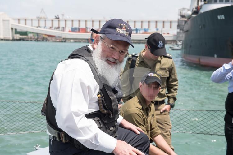Eli Ben-Dahan, the Israeli Deputy Minister of Defense, in a visit to the IDF Navy bases in south of Israel. 23.4.2017
