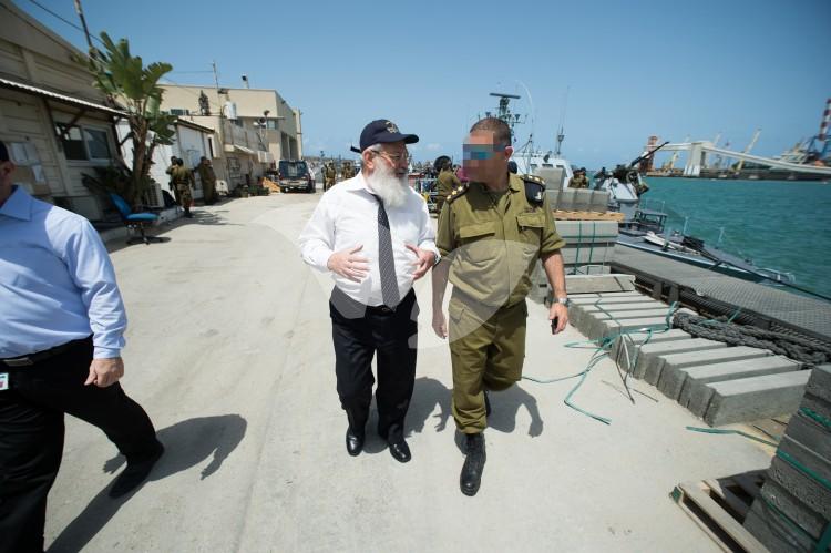 Eli Ben-Dahan, the Israeli Deputy Minister of Defense, in a visit to the IDF Navy bases in south of Israel. 23.4.2017
