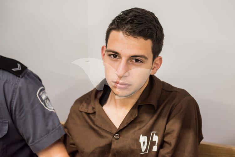 Imad Agbar, responsible for Tel aviv terror attack, at the Tel Aviv District Court