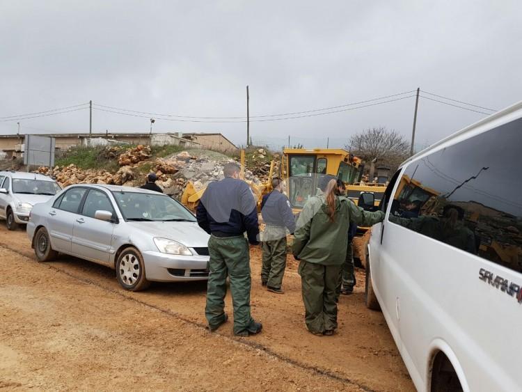 IDF Roadblocks at the Entry to Amona