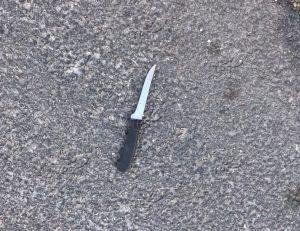 The knife used by the terrorist at Gush Etzion Junction