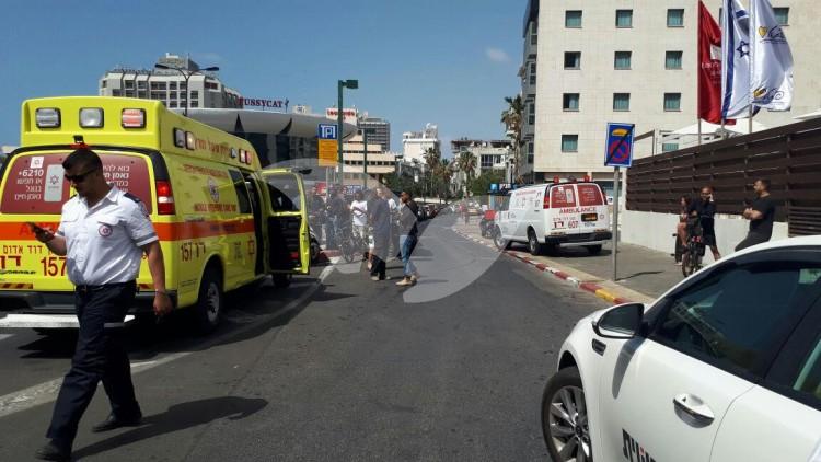 Scene of a stabbing in Tel Aviv