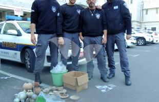 Acre municipal police inspectors with seized findings captured