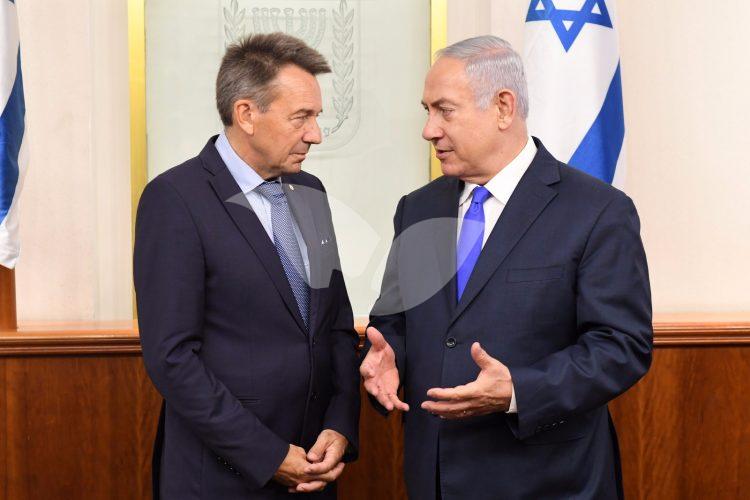 ICRC President Peter Maurer and PM Binyamin Netanyahu